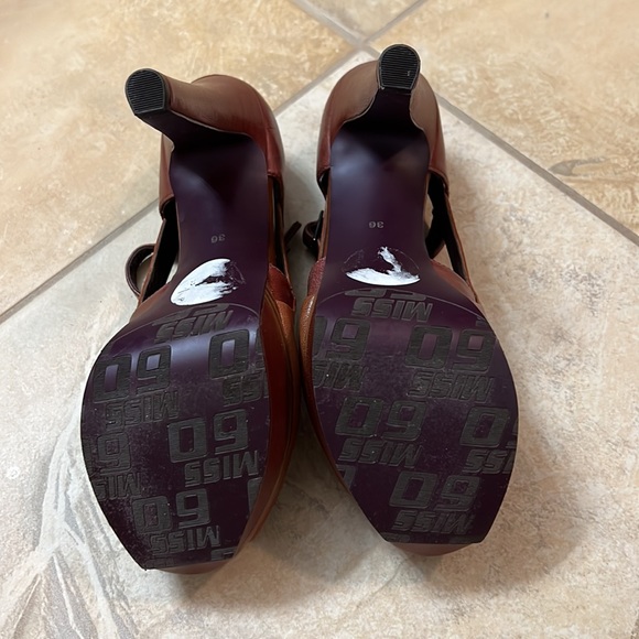 Miss Sixty brown peep toe heel - size 6 ( 36) - Picture 5 of 6